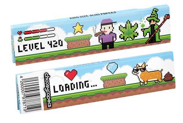 Choosypapers King Size Slim Zigarettenpapier Pixel - Level 420